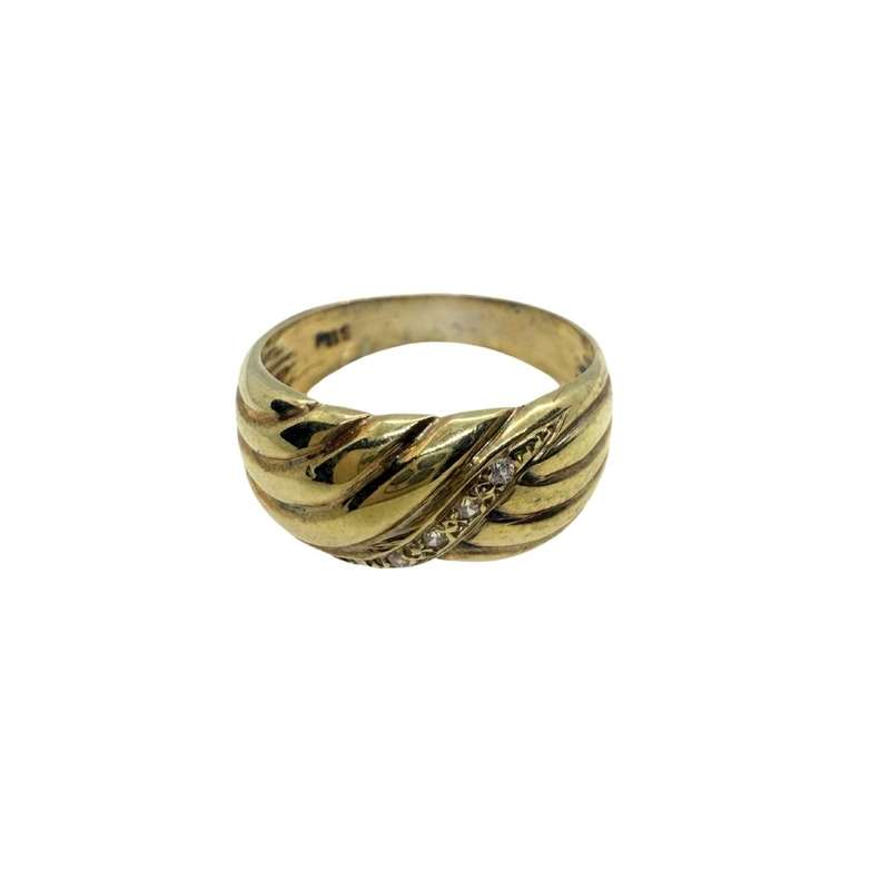 Ring - Gold Tone Ring Small Diamantés ML3665