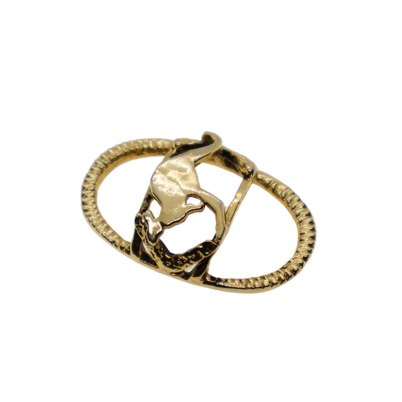 Scarf Clip -  Kangaroo. Oval Shape - ML3681