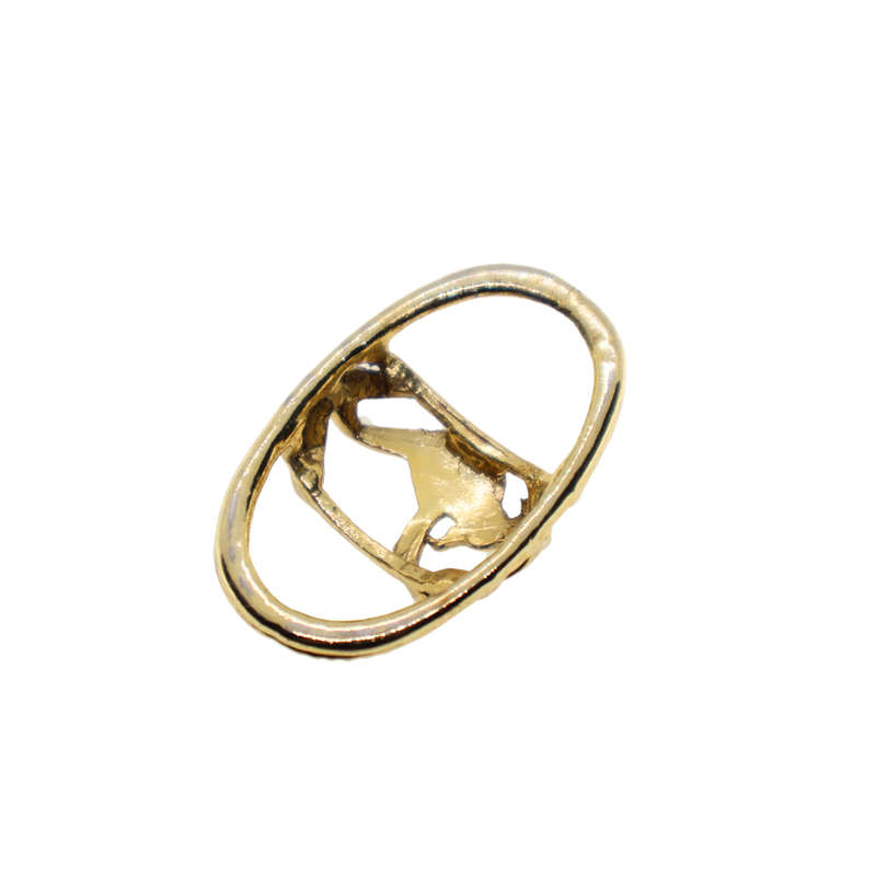 Scarf Clip -  Kangaroo. Oval Shape - ML3681