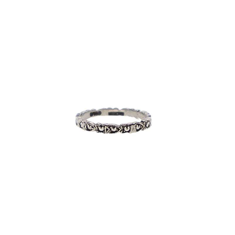 Ring - Silver Eternity Ring. Small Stones Around Whole Ring - ML3687