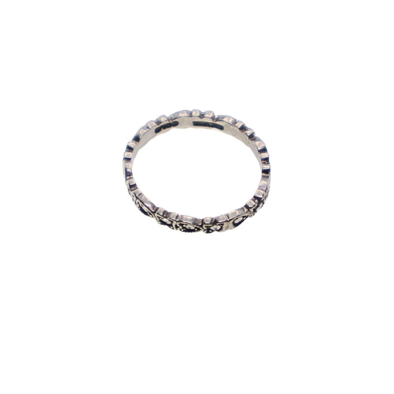Ring - Silver Eternity Ring. Small Stones Around Whole Ring - ML3687