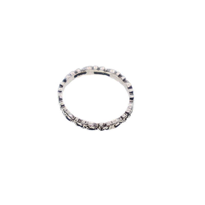 Ring - Silver Eternity Ring. Small Stones Around Whole Ring - ML3687