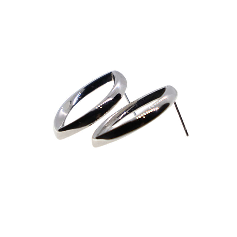 Earrings - Pear Shape Earrings Stamped. 316 L for Pierced Ears - ML3689