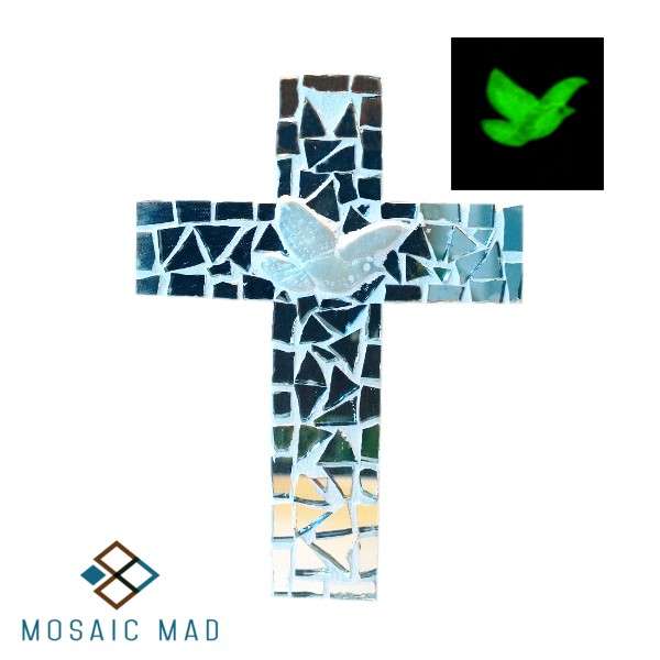 Mosaic Project: Cross with Dove 1 Small. DIY kit
