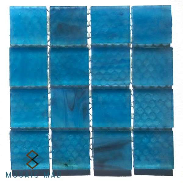 Tiffany (stained) Glass - Dark Turquoise 20x20mm