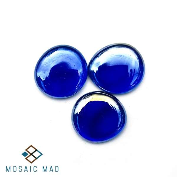 IRIDESCENT ROYAL BLUE Glass Pebbles (Large) Packet 50g