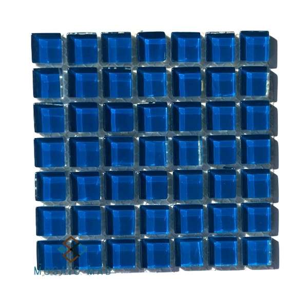 Crystal Glass Mini Mosaic Tiles 12mm x 12 mm - DARK TURQUOISE