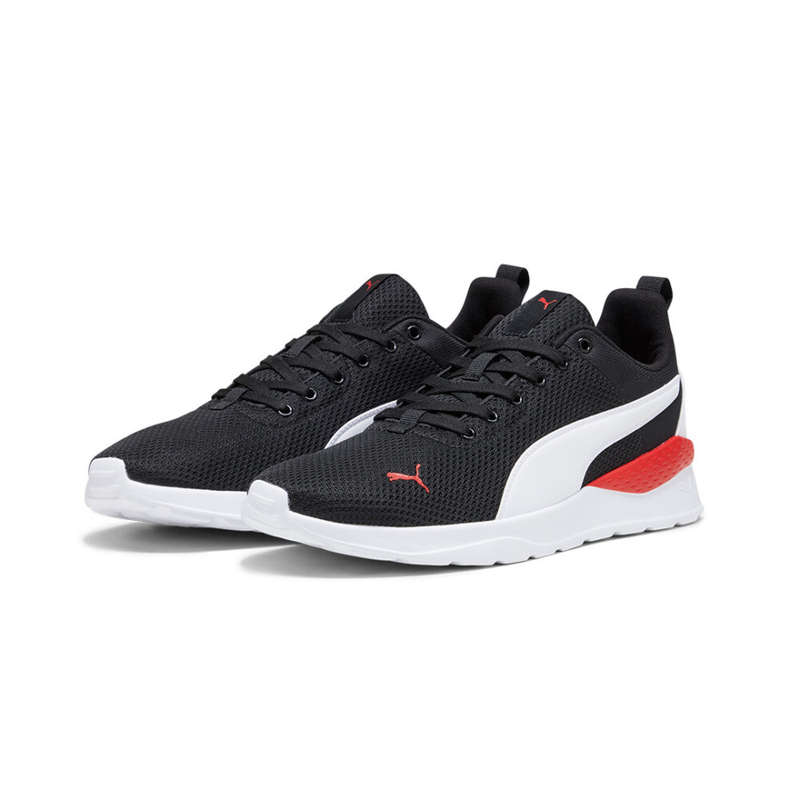 PUMA ANZARUN LITE BLK WHITE RED RUNNING SHOES