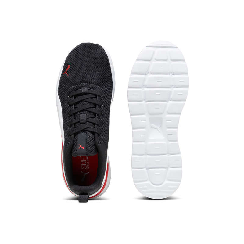 PUMA ANZARUN LITE BLK WHITE RED RUNNING SHOES