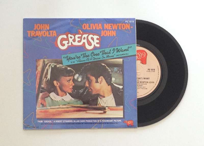 John Travolta / Olivia Newton-John - Grease (7") (VG/VG+)