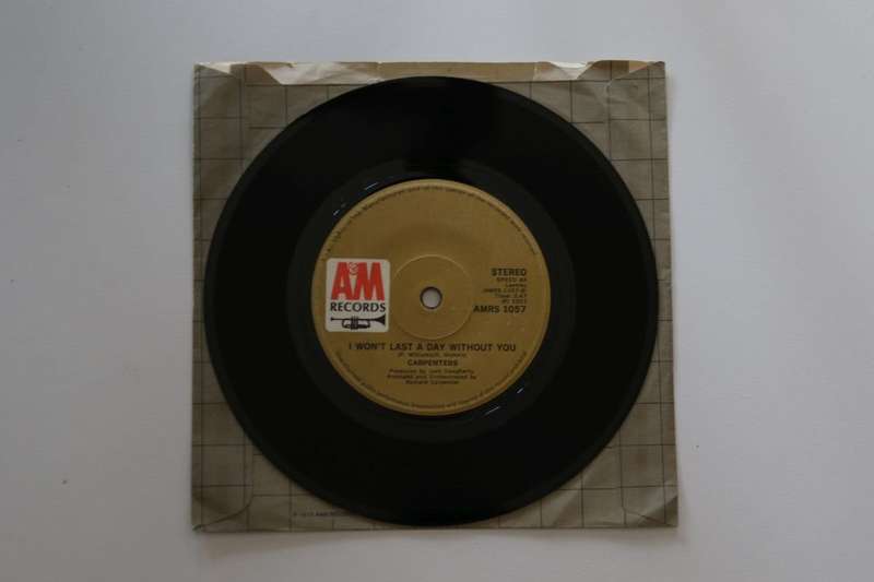 Carpenters - I Won't Last A Day Without You (7") (VG/Generic)
