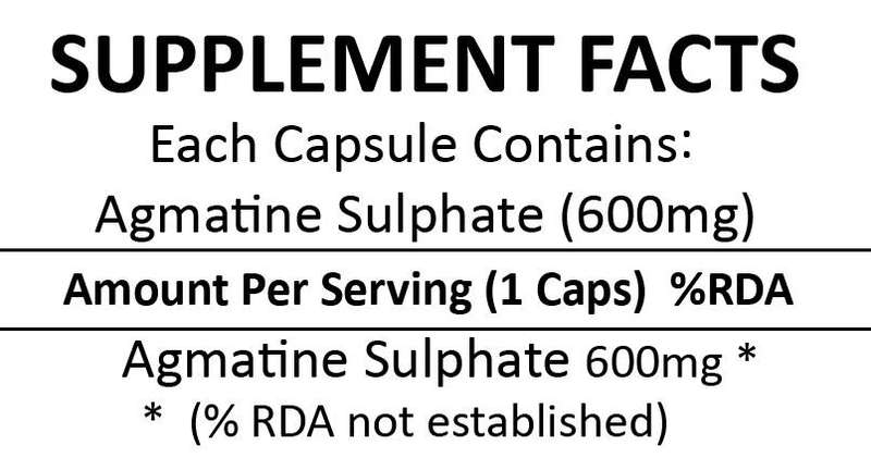 Agmatine Sulphate 100 Capsules (600mg)
