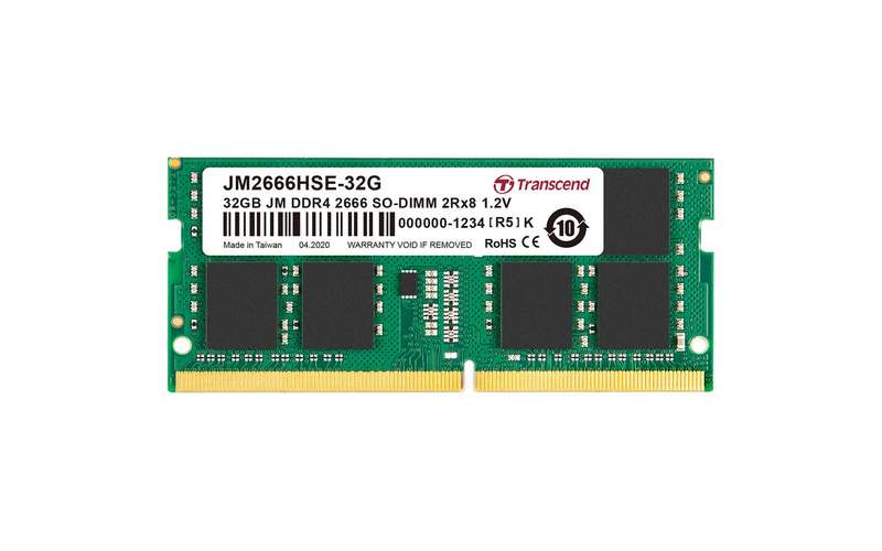 Transcend 32GB Jet Memory DDR4 2666MHZ Notebook SO-DIMM