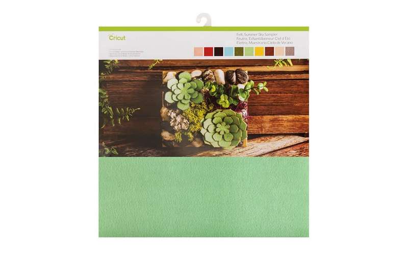 Cricut Felt 10 Sheet Sampler 305 mm, 305 mm (Summer Sky)