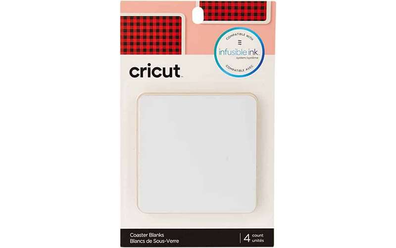 Cricut Infusible Ink Aluminium Coasters 4-pack (White; Square)