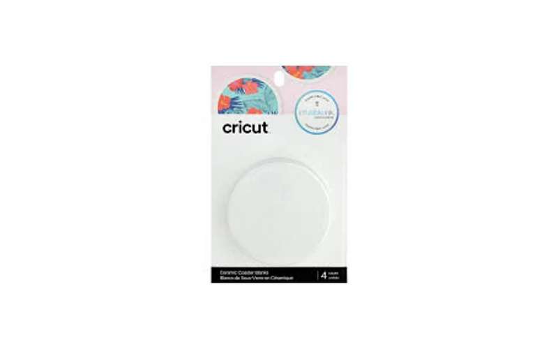Cricut Infusible Ink Ceramic Coasters 4-pack (White; Round); 4 round coasters 3.6'' dia. (9.1 cm)