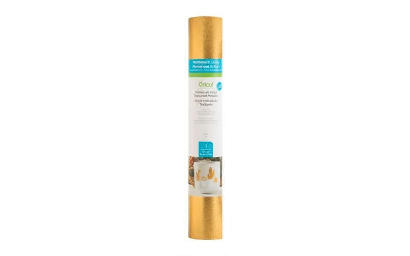 Cricut Premium Vinyl perm 30.5 cm x 122 cm (Textured Metallic Gold)