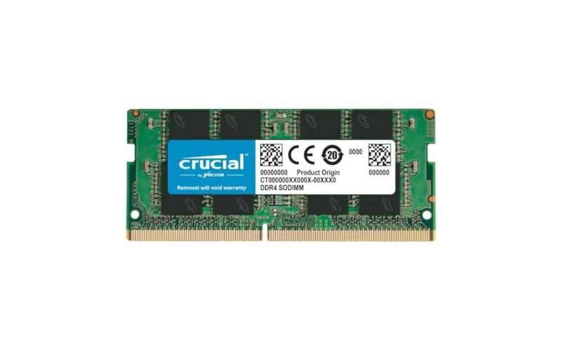 Crucial 8GB 3200MHz DDR4 Single Rank SODIMM Notebook Memory