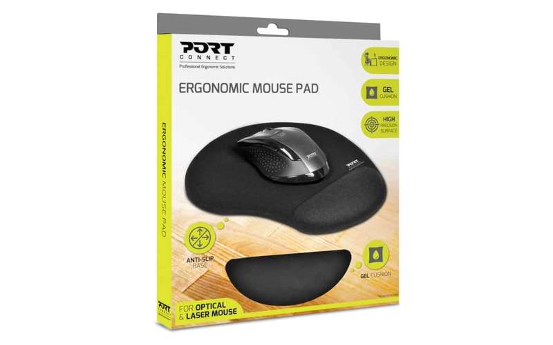 Port Ergonomic Gel Mouse Pad - Black