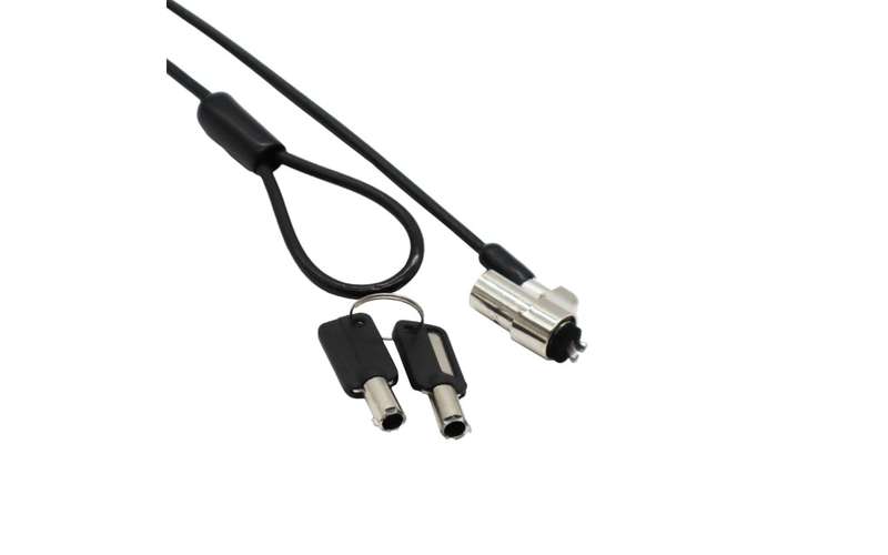 Gizzu 1.8m Noble Wedge Laptop Cable Lock Master Key Compatible (Dell 3.2mm x 4.5mm)
