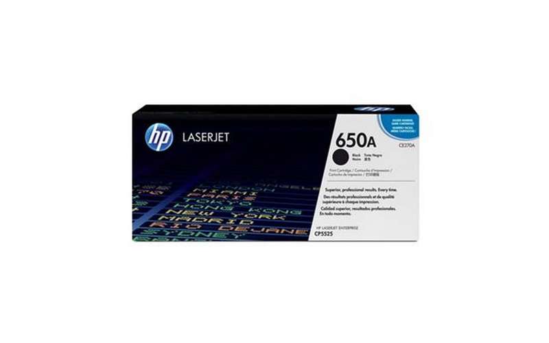 HP 650A Black Original LaserJet Toner Cartridge