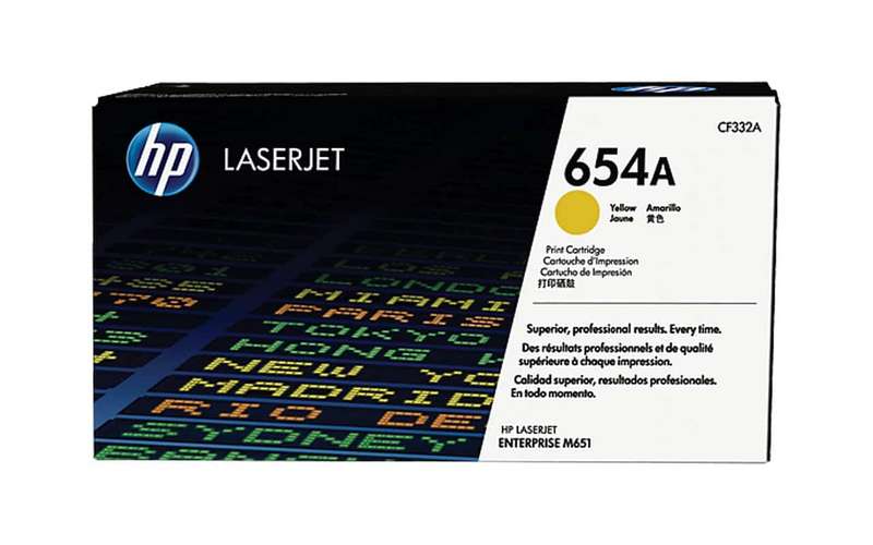 HP 654A Yellow Original LaserJet Toner Cartridge