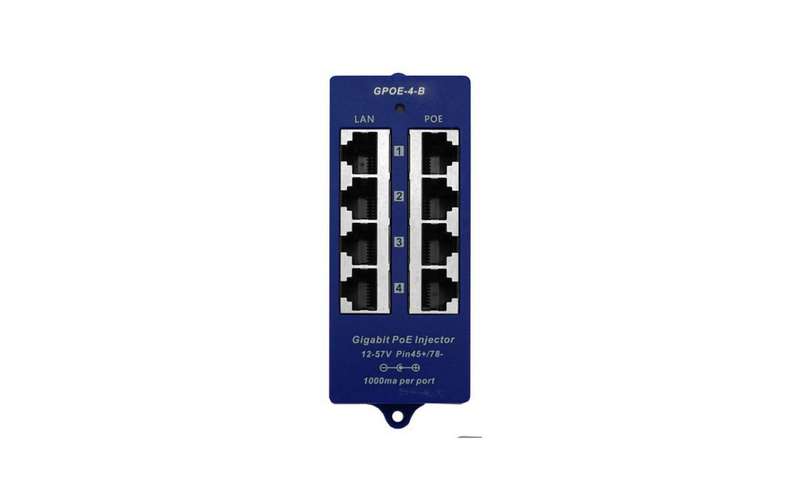Scoop 4 Port Gigabit Passive PoE Injector