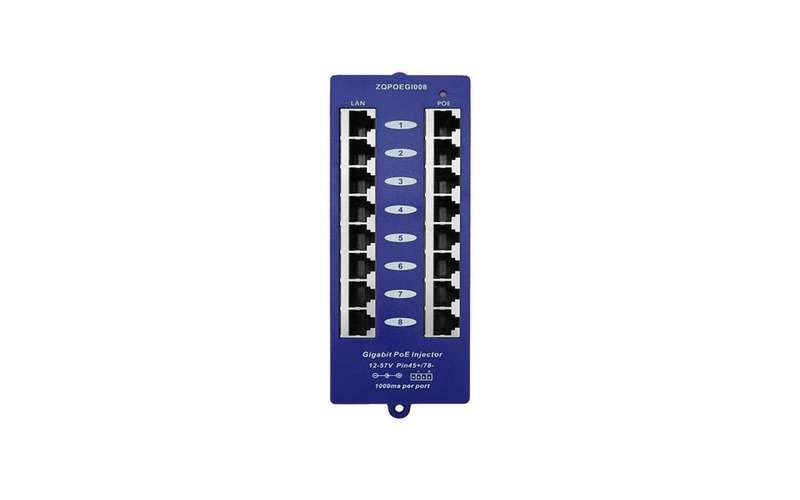 8 Port Gigabit Passive PoE Injector