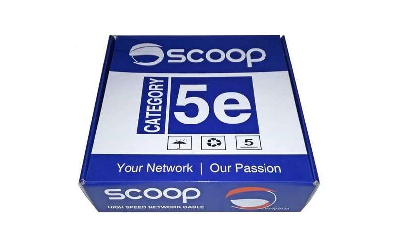Scoop 100m Box Cat5e CCA Grey UTP Cable