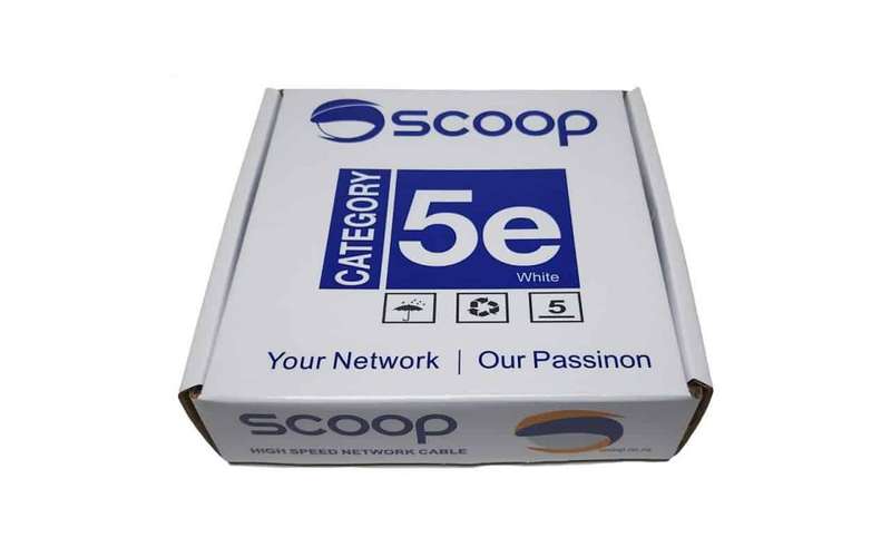 Scoop 100m Box Cat5e CCA White UTP Cable