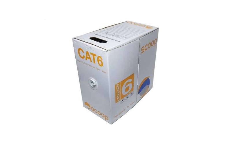Scoop 305m Box Cat6 CCA White UTP Cable
