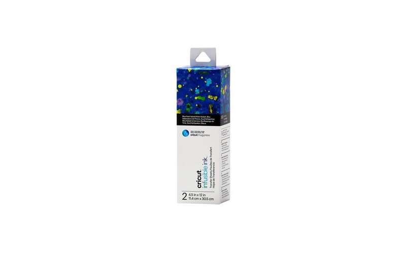 Cricut Infusible Ink Pattern Sheet Blue Paint Splash 2pc