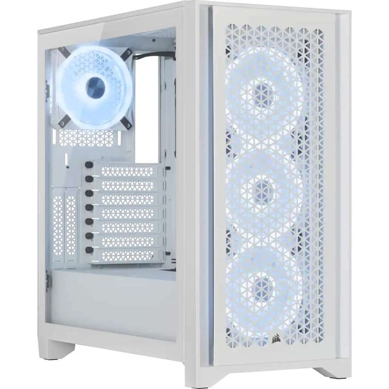 Corsair iCUE 4000D RGB AIRFLOW QL Edition Mid-Tower ATX Case  True White