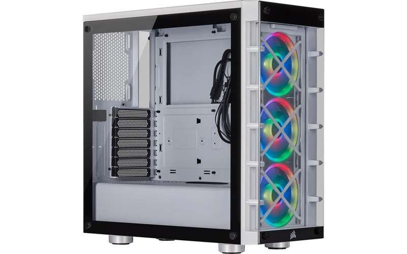 Corsair iCUE 465X RGB Mid-Tower ATX Smart Case  White