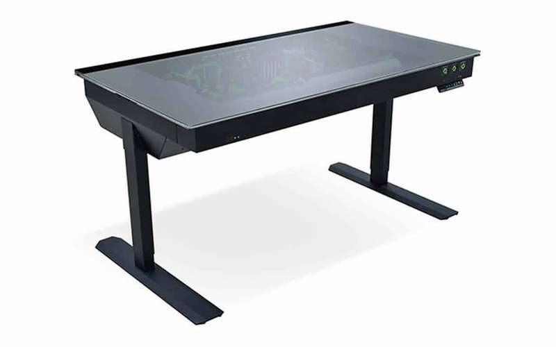 Lian Li DK-05 Adjustable Dual System Glass Top Computer Desk Chassis