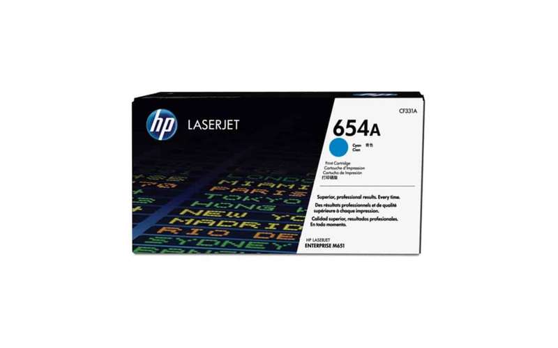HP 654A Cyan Toner Cartridge