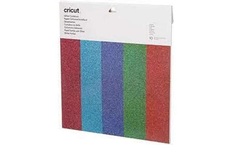 Cricut Glitter Cardstock 12x12'' 10-sheet Sampler (Brights)