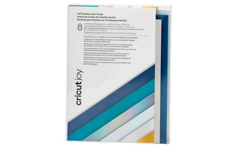 Cricut Insert Cards Foil Blue Lagoon R30 8-Pack