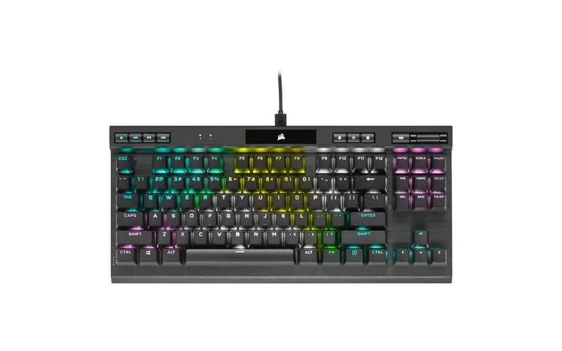 Corsair K70 RGB TKL Champion Series Optical-Mechanical Gaming Keyboard with PBT Double Shot Pro K...