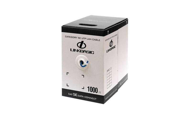 Linkbasic 305M Box Cat5e Solid Blue UTP Cable
