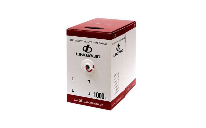 Linkbasic 305M Box Cat5e Solid Red UTP Cable