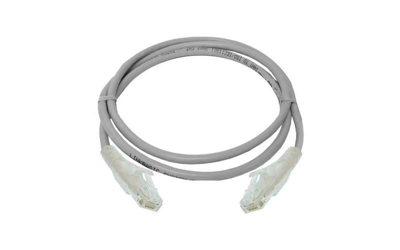 Linkbasic 1 Meter UTP Cat6a Flylead Grey