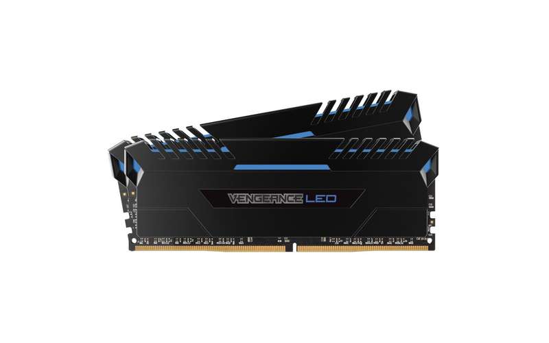 Corsair Vengeance LED 16GB (2 x 8GB) DDR4 DRAM 2666MHz C16 Memory Kit - Blue LED