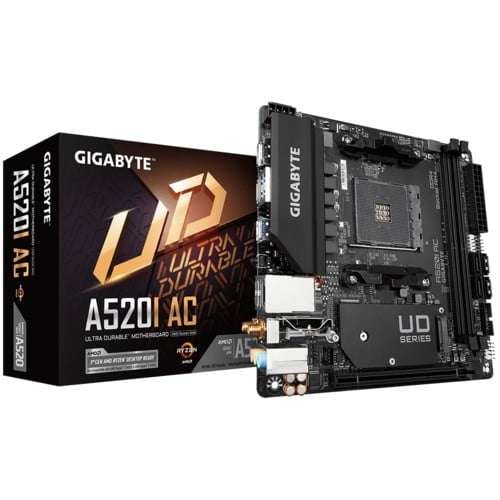 Gigabyte A520i AC + Wifi AM4 Mini-ITX Motherboard