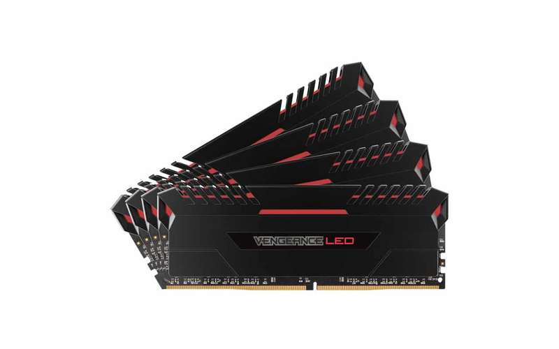 Corsair Vengeance LED 32GB (4 x 8GB) DDR4 DRAM 3000MHz C15 Memory Kit - Red LED