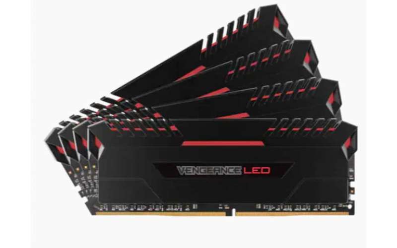 Corsair Vengeance LED 32GB (4 x 8GB) DDR4 DRAM 3400MHz C16 Memory Kit - Red LED