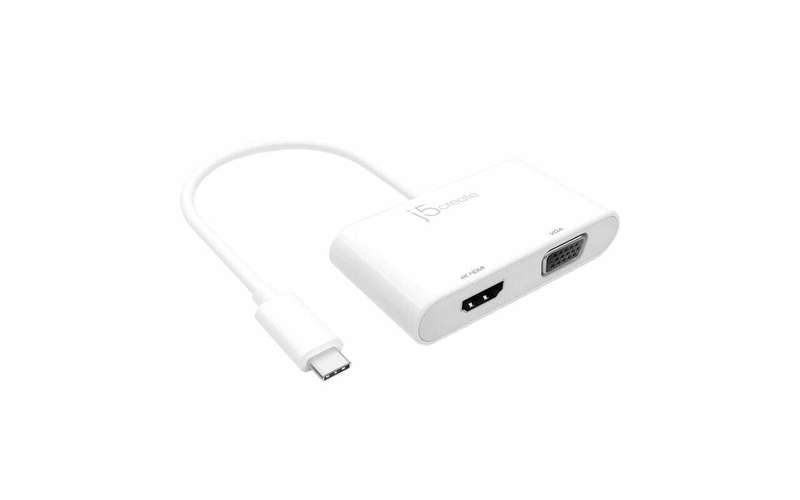 j5 JCA174 USB-C to VGA &amp; HDMI Adapter