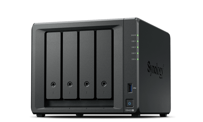 DiskStation 4 Bay NAS; Quad Core 2.0GHz; up to 72 TB of data; USB 3.2 Gen 1 Port