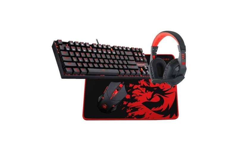 Redragon 4IN1 Mechanical Gaming Combo Mouse | Mouse Pad|Headset|Mechanical Keyboard