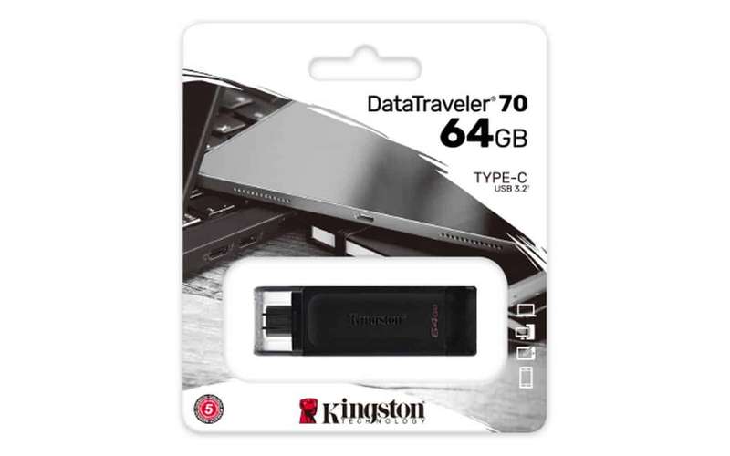 Kingston 64GB  USB-C 3.2 GEN 1 Datatraveler 70